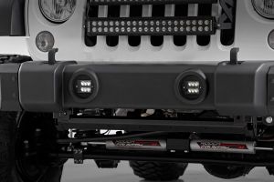 Rough Country 2" Cree LED Fog Light Kit (Black Series) For 2010-18 Jeep Wrangler JK 2 Door & Unlimited 4 Door Models 70630