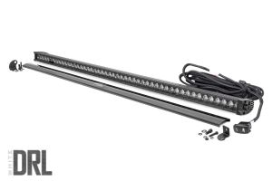 Rough Country 50" Straight Cree LED Light Bar Single Row Black Series w/ Cool White DRL 70750BLDRL
