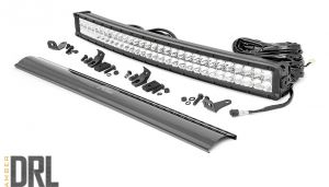 Rough Country 30" Curved Cree LED Light Bar (Dual Row) (Chrome Series) 72930D