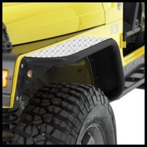 Warrior Products Front Tube Flares For 1997-06 Jeep Wrangler TJ Models (Diamond Plate) 7301