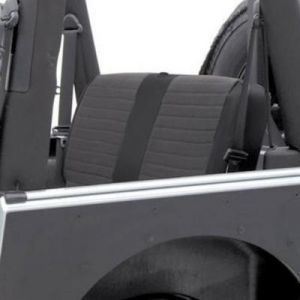 SmittyBilt XRC Rear Seat Cover In Grey On Black For 2007+ Jeep Wrangler JK 2-Door 759111