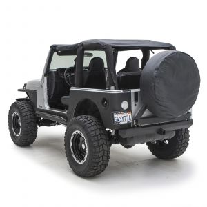 SmittyBilt XRC Armor Rear Corner Guards Without Flare In Black Textured For 1997-06 Jeep Wrangler TJ 76874