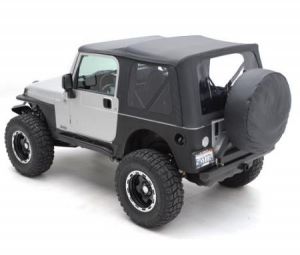 SmittyBilt XRC Armor Rear Corner Guards Without Flare In Black Textured For 1976-86 Jeep CJ7 76878