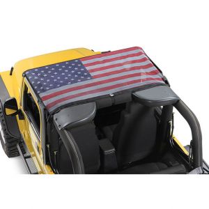 Vertically Driven Products KoolBreez Brief Top With American Flag For 1976-91 Jeep CJ-7 & Wrangler YJ 7691JKB-1