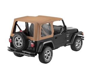 BESTOP Replace-A-Top With Clear Windows In Sailcloth Spice Denim For 1997-02 Jeep Wrangler TJ Models 7912237