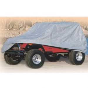 SmittyBilt Complete Jeep Cover With Storage Bag, Lock & Cable In Grey For 1955-06 Jeep Wrangler YJ, TJ & CJ7 803