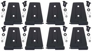 Kentrol Body Door Hinge Set Outer in Black Texture For 2007-18 Jeep Wrangler JK Unlimited 4 Door Models (8-Piece) 80576
