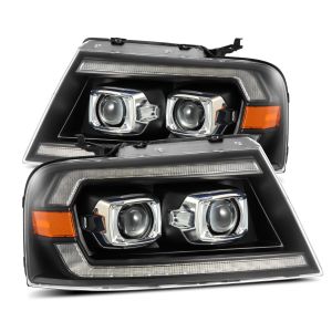 AlphaRex Projector Headlights Black for 04-08 Ford F-150, 06-08 Lincoln Mark LT 880131