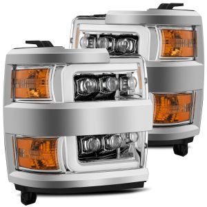 AlphaRex LED Projector Headlights in chrome for 15-18 Chevrolet Silverado 2500, 2019 Chevrolet Silverado 2500 HD, 15-18 Chevrolet Silverado 3500, 2019 Chevrolet Silverado 3500 HD 880228