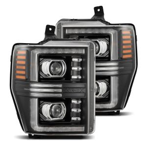 AlphaRex Projector Headlights Black for 08-10 Ford F-350 Super Duty, 08-10 Ford F-450 Super Duty, 08-10 Ford F-550 Super Duty, 08-10 Ford F-250 Super Duty 880308