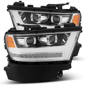 AlphaRex Projector Headlights Plank Style Design Chrome for 19-22 Ram 1500 880514
