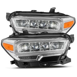 AlphaRex LED Projector Headlights Plank Style Design Chrome for 16-23 Toyota Tacoma 880706