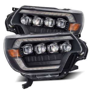 AlphaRex LED Projector Headlights in Black for 12-15 Toyota Tacoma 880753