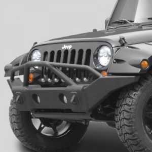 Rampage Front Recovery Bumper With Stinger Textured Finish For 07-18 Jeep Wrangler JK 2 Door & Unlimited 4 Door (Lights Sold Separately) 88510