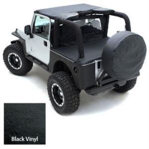 SmittyBilt Standard Brief Top In Black Crush For 1980-91 Jeep Wrangler YJ & CJ7 90701