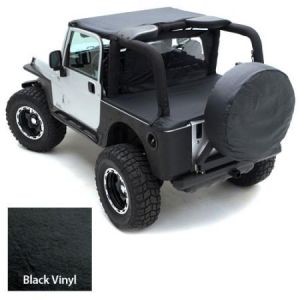 SmittyBilt Strapless Brief Top In Black Crush For 1987-91 Jeep Wrangler YJ 90801
