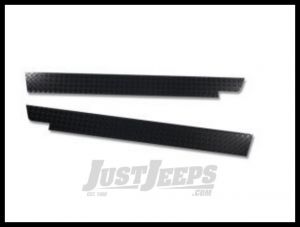 Warrior Products Sideplates w/ 1" Lip & w/o Cutout (Black Aluminum Diamond) For 1997-06 Jeep Wrangler TJ Models  909UPC