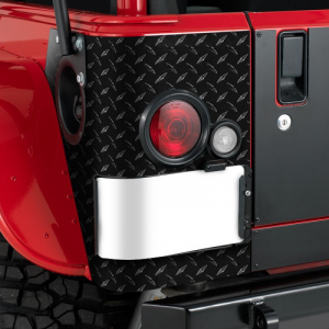 Warrior Products Rear LED Corners (Black Aluminum Diamond) For 1997-06 Jeep Wrangler TJ Models 917APC