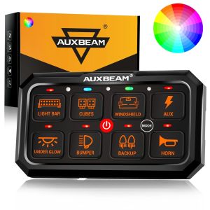 Auxbeam RA80 XL RGB Switch Panel, Larger Size, Toggle/ Momentary/ Pulsed Mode Supported QP011221