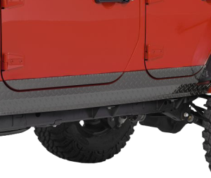 Warrior Products Rocker Panel Sideplates (Black Diamond Plate) For 2007-18 Jeep Wrangler JK Unlimited 4 Door Models 922EPC