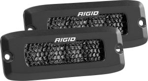 RIGID Industries SR-Q Series PRO Midnight Edition Spot Diffused Flush Mount Pair 925513BLK