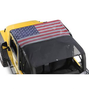 Vertically Driven Products KoolBreez Full Top With American Flag For 1992-95 Jeep Wrangler YJ 9295FJKB-1