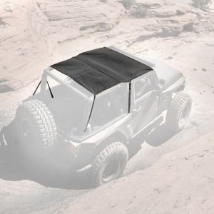 SmittyBilt Extended Brief Top in Black Diamond For 2010-18 Jeep Wrangler JK 2 Door Models 94235