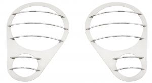 Kentrol Headlight Guards in Stainless Steel for 07-18 Jeep Wrangler JK, JKU 30579