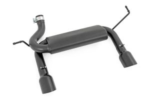 Rough Country T-409 Dual-Outlet Performance Exhaust System For 2007-18 Jeep Wrangler JK 2 Door & Unlimited 4 Door Models (Matte Black) 96002A
