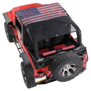 Vertically Driven Products KoolBreez Full Roll Bar Top With American Flag For 1997-06 Jeep Wrangler TJ 9702FJKB-1