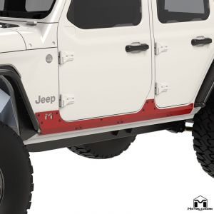 MetalCloak Aluminum Rocker ExoSkin Pair for 18+ Jeep Wrangler JL Unlimited & 20+ Gladiator JT 6320-