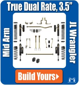 MetalCloak 3.5" True Dual Rate Lift Kit (Base Kit) for 18+ Jeep Wrangler JL, JLU A2135