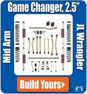 MetalCloak 2.5" Game-Changer Suspension & Lift Kit (Base Kit) for 18+ Jeep Wrangler JL, JLU A2225