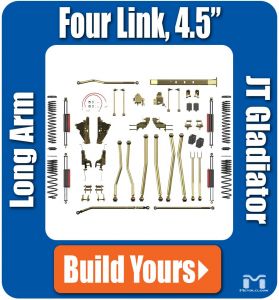 MetalCloak 4.5" 4-Link, Bolt-On Long Arm Suspension & Lift Kit (Base Kit) for 20+ Jeep Gladiator JT A3645