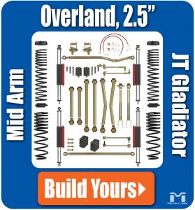 MetalCloak 2.5" Rocklander Overland Suspension & Lift Kit (Base Kit) for 20+ Jeep Gladiator JT A3830