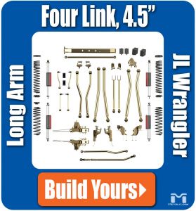 MetalCloak 4.5" 4-Link, Bolt-On Long Arm Suspension & Lift Kit (Base Kit) for 18+ Jeep Wrangler JL Unlimited A4445
