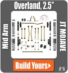 MetalCloak 2.5" Rocklander Overland Suspension & Lift Kit for 20-24+ Jeep Gladiator JT Mojave A7825
