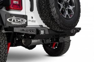 ADD Offroad Rear HD Stealth Fighter Bumper (allows Tire Carrier Mounting) with Backup Sensors for 18+ Jeep Wrangler JL, JLU R961321280103