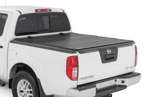 Rough Country Hard Tri-Fold Flip Up Bed Cover 5' Bed For 05-21 Nissan Frontier 2WD/4WD 49520501