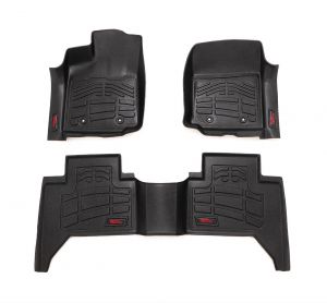 Rough Country Sure-Fit Floor Mats FR & RR For 2016-2023 Toyota Tacoma 2WD/4WD SM71216