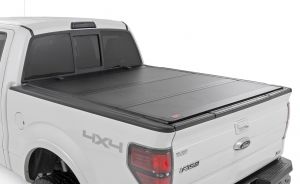 Rough Country Hard Tri-Fold Flip Up Bed Cover 5'7" Bed For 2004-2014 Ford F-150 2WD/4WD 49214550
