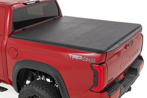 Rough Country Soft Tri-Fold Bed Cover 5'7" Bed with and w/o OE Rail For 22-25 Toyota Tundra 41419560A