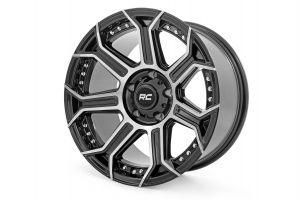 Rough Country Rough Country 89 Series Wheel  One-Piece  Black Machined Gun Metal  17x9  5x4.5  -12mm 89170913