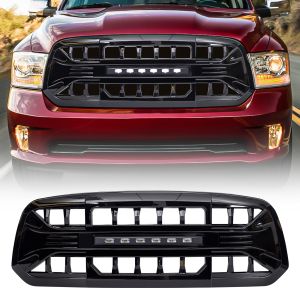 AMERICAN MODIFIED Armor Grille with Off-Road Lights - Glossy Black for 13-18 Ram 1500,19-23 Ram 1500 Classic AMDEBA00151