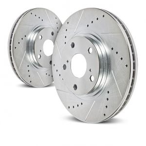 Power Stop Front Drilled And Slotted Brake Rotor For 2007-18 Jeep Wrangler JK 2 Door & Unlimited 4 Door AR8780XPR