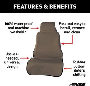 Aries Automotive Seat Defender Bucket / Front Seat Protector In Beige For Universal Applications 3142-18
