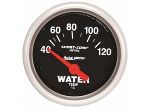 Auto Meter 2 1/16" Diameter Sport Comp Series Analog Water Temperature Gauge 40°C-120°C 3337-M