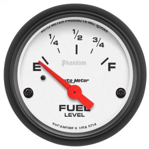 Auto Meter Phantom Series 2 1/16" Diameter Fuel Gauge 5714-