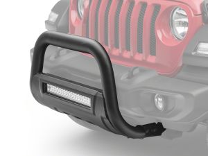 Barricade HD Bull Bar with Skid Plate and 20-Inch Dual Row LED Light Bar; Textured Black for 18-26 Jeep Wrangler JL J122284-JL