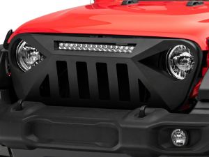 Barricade Dark Star Aluminum Grille with 20-Inch LED Light Bar for 18-26 Jeep Wrangler JL J132135-JL